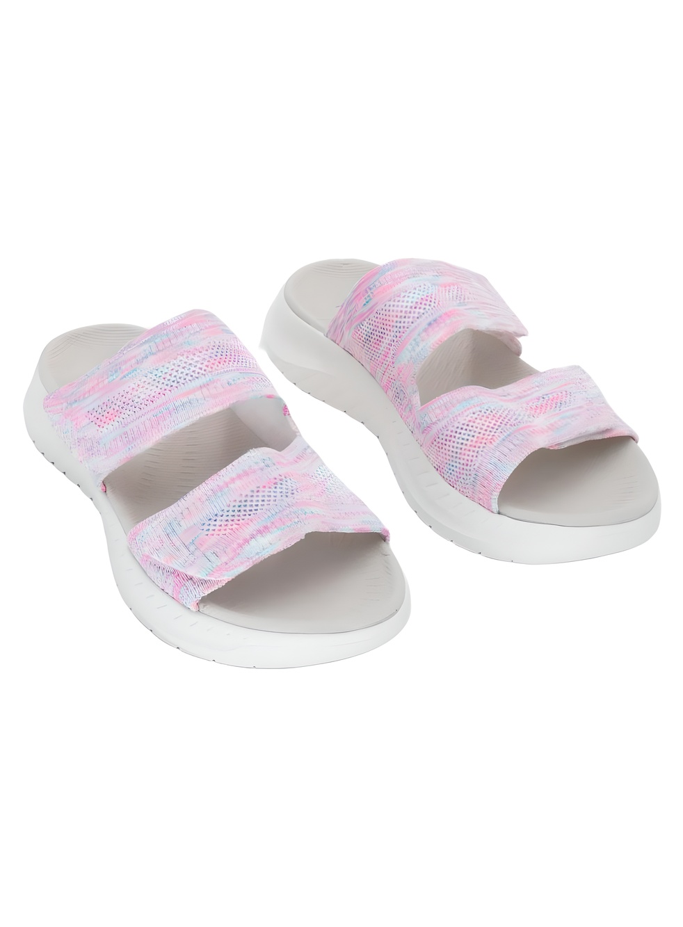 Easy Spirit Ashtyn 2 Multi Pastel Knit Slide Sandals Size 7M